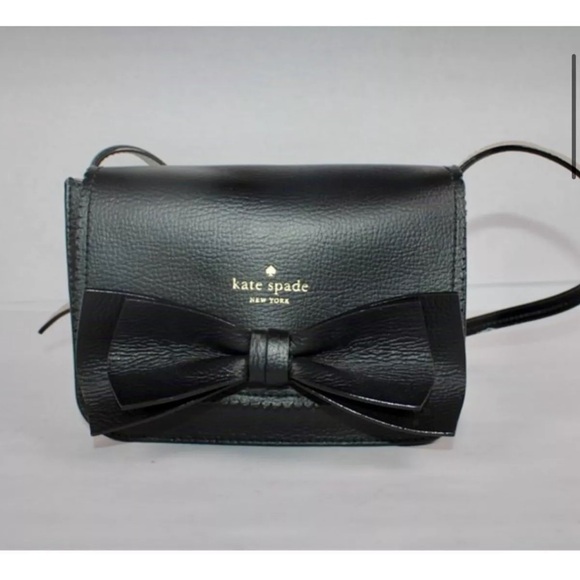 kate spade new york Kirk Park Saffiano Veronique Crossbody - Black/White - Picture 7 of 13